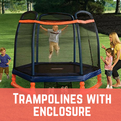 trampoline with enclosure